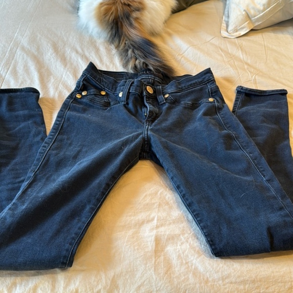 Rock & Republic Kashmiere Skinny Jeans, Sz 6, Dark Blue
